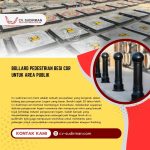 Bollard Pedestrian Besi Cor untuk Area Publik
