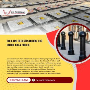 Bollard Pedestrian Besi Cor untuk Area Publik