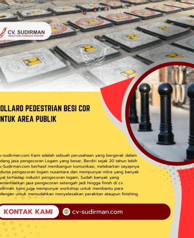 Bollard Pedestrian Besi Cor untuk Area Publik