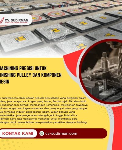 Machining Presisi untuk Finishing Pulley dan Komponen Mesin