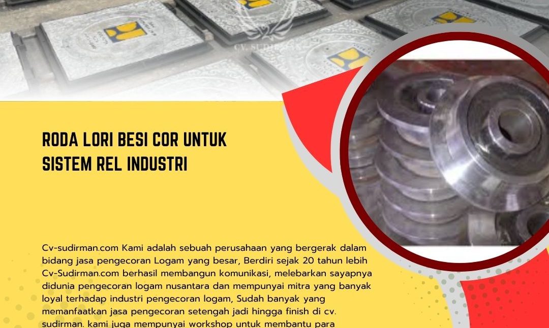 Roda Lori Besi Cor untuk Sistem Rel Industri
